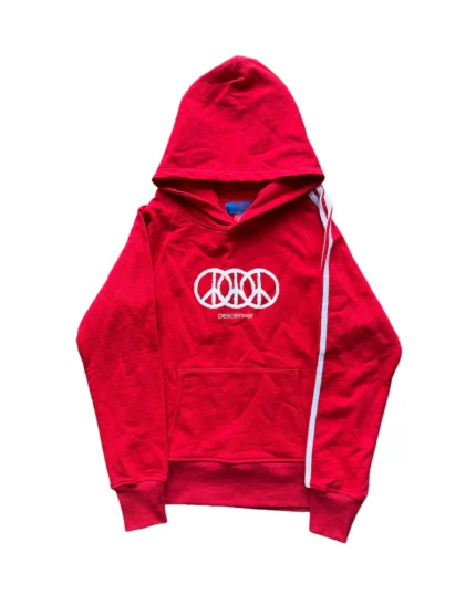 Peace in War Olympian Hoodie featuring a distinctive graphic design and modern streetwear aesthetic
